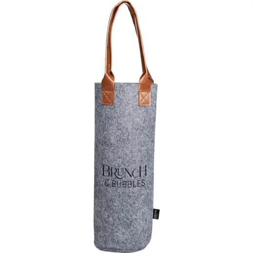Okiyo Tahada RPET Felt Wine Tote Branded